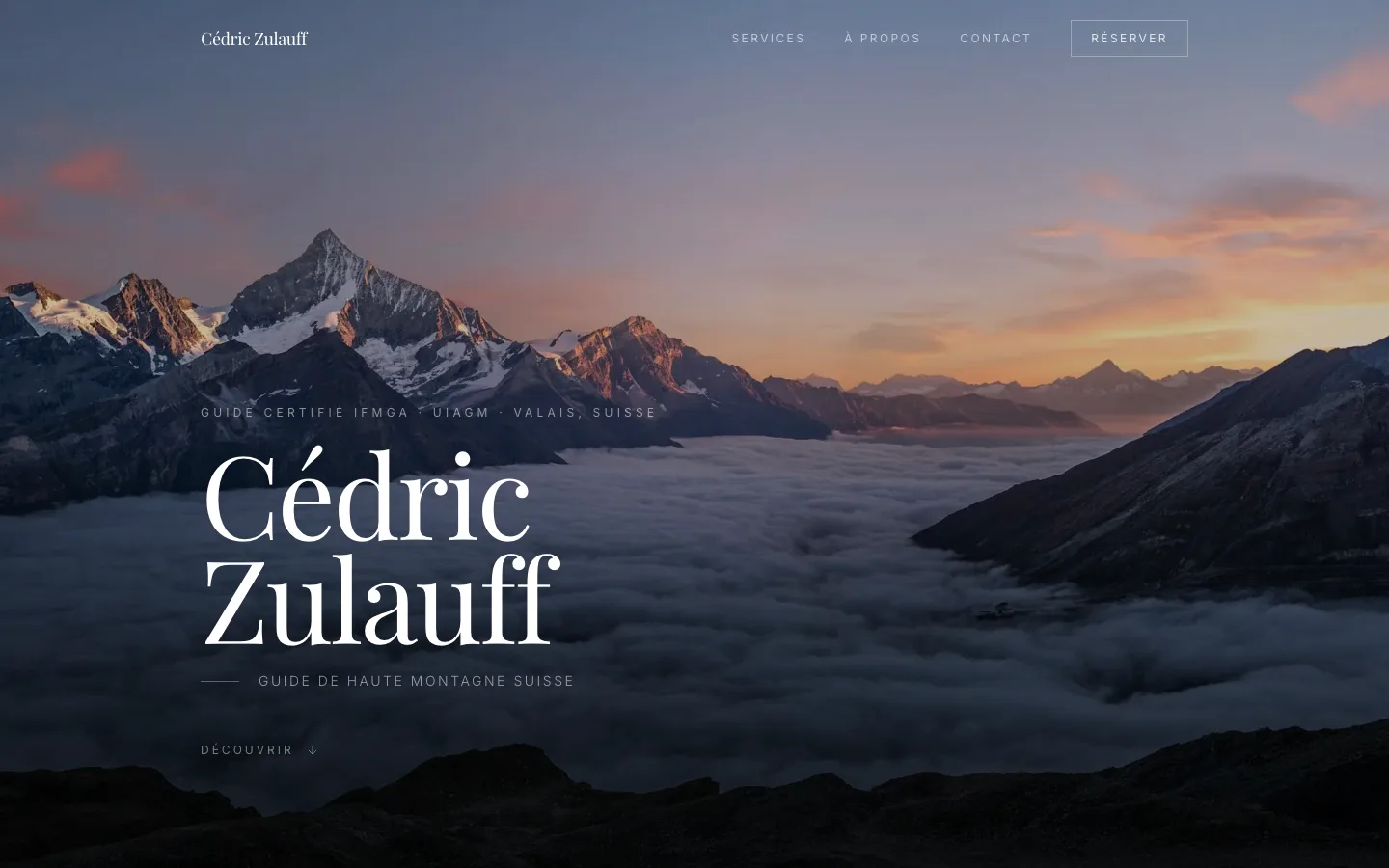 Screenshot Cédric Zulauff — Guide de haute montagne